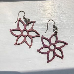 Purple Flower Earings
